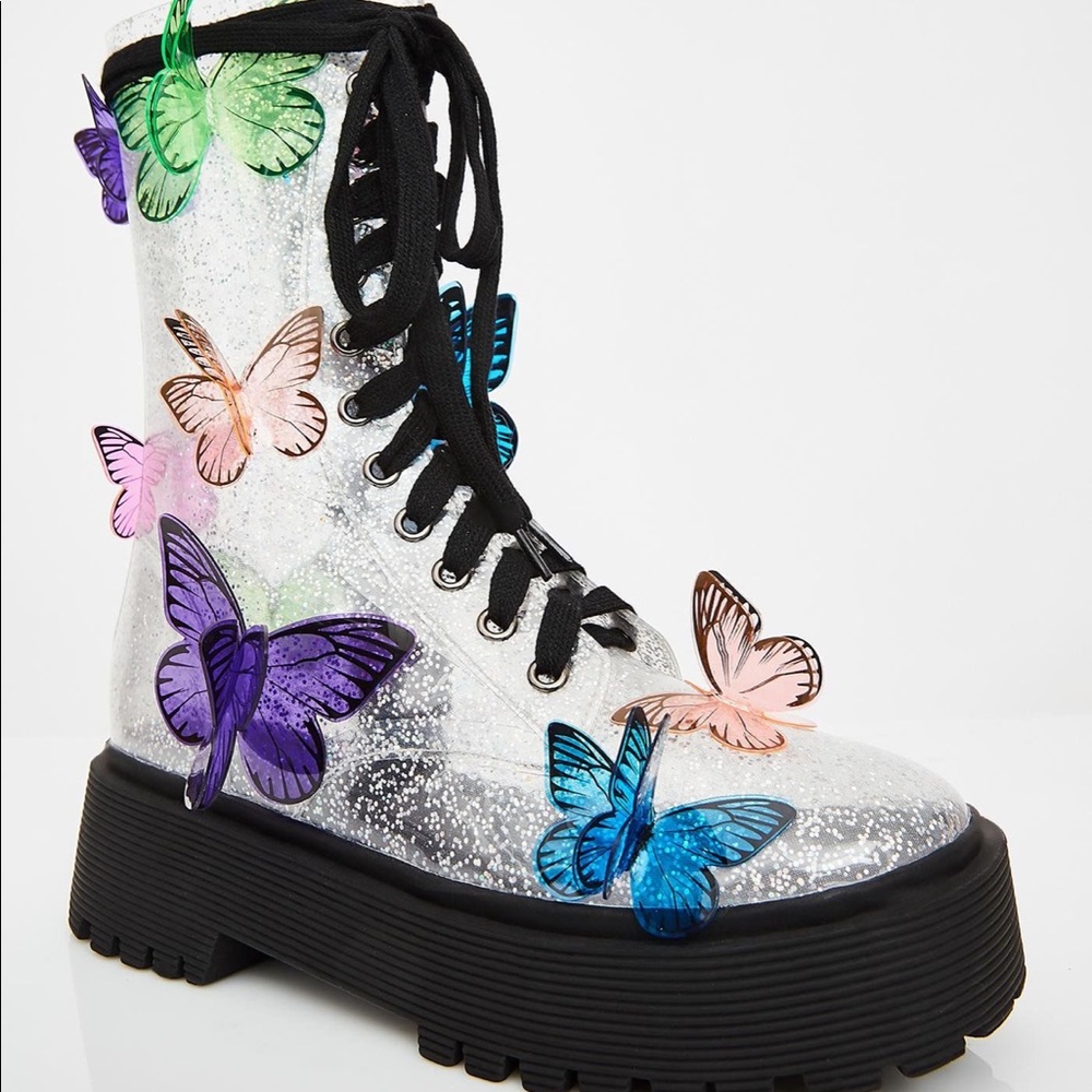 Dolls Kill Terrarium Butterfly Boots